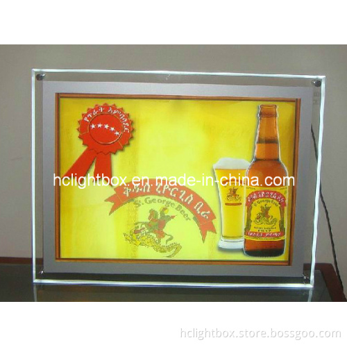 LED Slim Acrylic Crystal TV Backlit Light Box with Screws